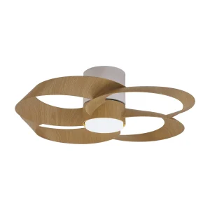 ventilador-techo-mantra-rose-led-motor-dc-4-aspas-madera-clara-8707 Ventilador de techo Mantra Rose Blanco Madera clara Luz LED 65 cm