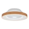 Ventilador Mantra Tibet Blanco y madera Transparentes Luz LED 65 cm
