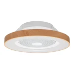 Ventilador Mantra Tibet Blanco y madera Transparentes Luz LED 65 cm