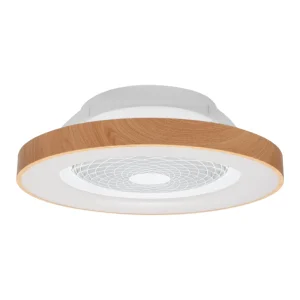 ventilador-techo-mantra-tibet-led-motor-dc-7-aspas-7126 Ventilador Mantra Tibet Blanco y madera Transparentes Luz LED 65 cm