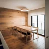 Ventilador Mantra Tibet Blanco y madera Transparentes Luz LED 65 cm