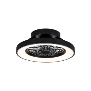 ventilador-techo-mantra-tibet-mini-led-motor-dc-7-aspas-7805 Ventilador Mantra Tibet MINI Negro Transparentes Luz LED 53 cm