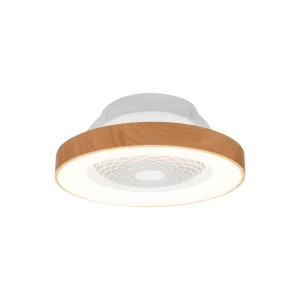 ventilador-techo-mantra-tibet-mini-led-motor-dc-7-aspas-7806 Ventilador Mantra Tibet MINI Blanco y madera Transparentes Luz LED 53 cm