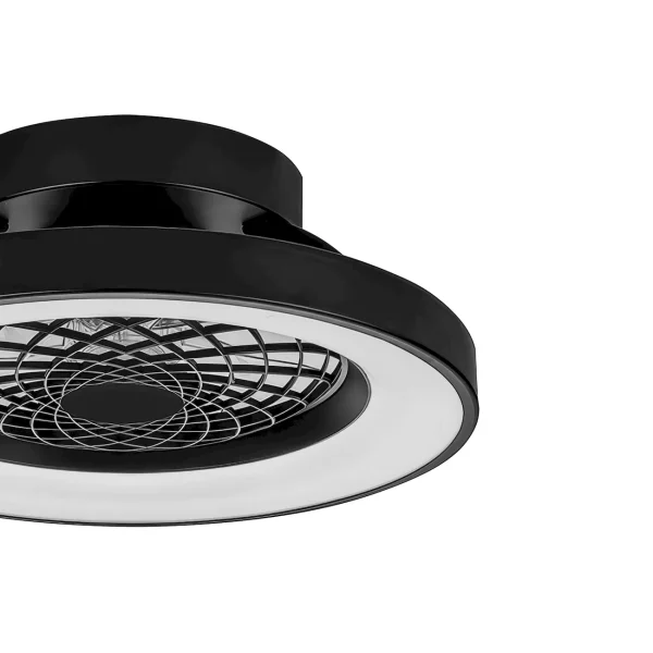 ventilador-techo-mantra-tibet-mini-led-motor-dc-negro-7805 Ventilador Mantra Tibet MINI Negro Transparentes Luz LED 53 cm