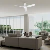 ventilador-techo-mantra-ushuaia-led-mando-app-motor-dc-blanco-8717 Ventilador de techo Mantra Ushuaia Blanco Luz LED 133,5 cm