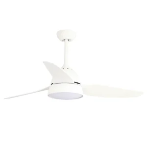 ventilador-techo-mimax-lighting-brisa-led-motor-dc-3-aspas Ventilador de techo Mimax Brisa blanco luz LED 132 cm