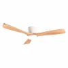 Ventilador Mimax Celestine blanco madera luz LED 132 cm