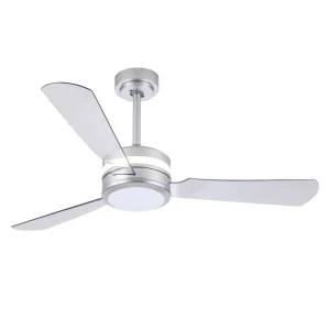 ventilador-techo-mimax-lighting-garbi-led-motor-dc-3-aspas Ventilador de techo Mimax Garbi Plata Transparente LED 127 cm