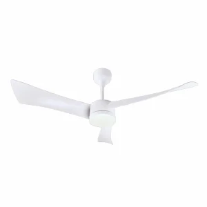 ventilador-techo-mimax-lighting-tornado-led-motor-dc-3-aspas Ventilador de techo Mimax Tornado blanco luz LED 132 cm