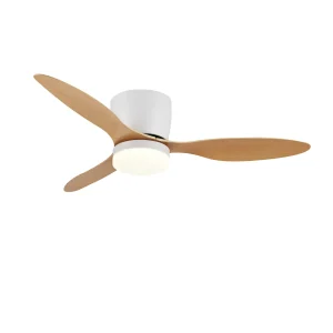 Ventilador de techo P&B Naomi L blanco madera LED 107 cm