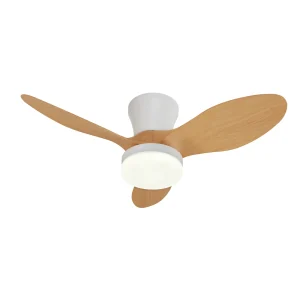 Ventilador de techo P&B Emily S blanco madera LED 80 cm