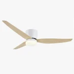 Ventilador de techo P&B Naomi XXL blanco madera LED 132 cm