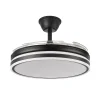 Ventilador retráctil Abrila Bayomo negro luz LED 50-107 cm