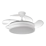 Ventilador retráctil Abrila Bayomo Mini blanco luz LED 40-91 cm