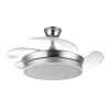 Ventilador retráctil Abrila Bayomo Mini niquel luz LED 40-91 cm