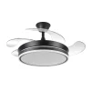 Ventilador retráctil Abrila Bayomo Mini negro luz LED 40-91 cm