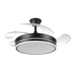 Ventilador retráctil Abrila Bayomo Mini negro luz LED 40-91 cm