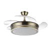 Ventilador retráctil Abrila Bayomo Mini cuero luz LED 40-91 cm