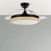 ventilador-techo-retractil-abrila-blondi-led-motor-dc-mando-negro-madera-208791385 Ventilador retráctil Abrila Blondi negro madera luz LED 49-107 cm
