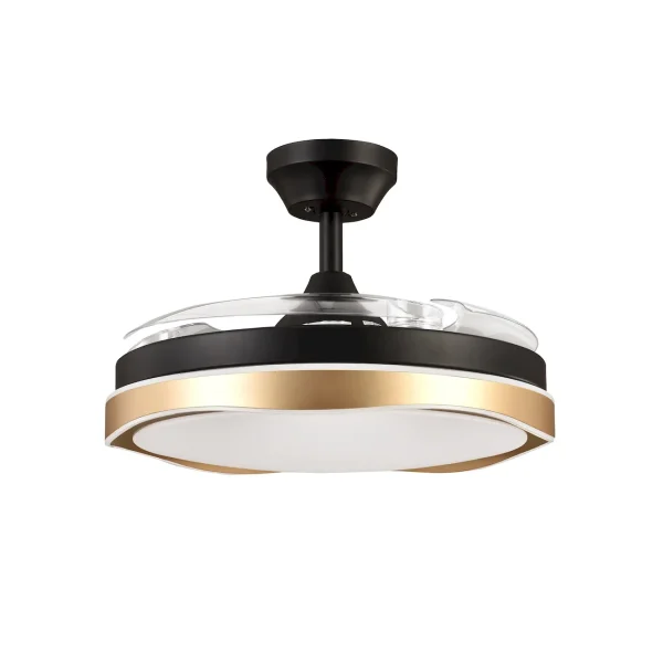 ventilador-techo-retractil-abrila-blondi-led-motor-dc-negro-oro-208791316 Ventilador retráctil Abrila Blondi negro Oro luz LED 49-107 cm