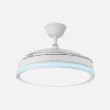 Ventilador retráctil Abrila Cacique blanco luz LED 50-107 cm