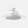 Ventilador retráctil Abrila Cacique blanco luz LED 50-107 cm