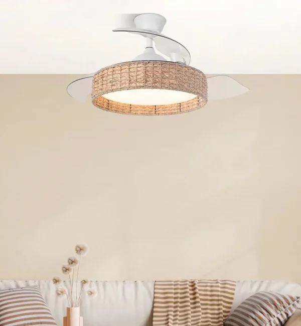 ventilador-techo-retractil-abrila-canario-led-mando-app-motor-dc-blanco-242991368 Ventilador retráctil Abrila Canario blanco luz LED 50-107 cm
