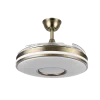 Ventilador retráctil Abrila Dani cuero luz LED 50-106 cm