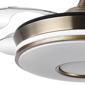 Ventilador retráctil Abrila Dani S cuero motor DC luz Led