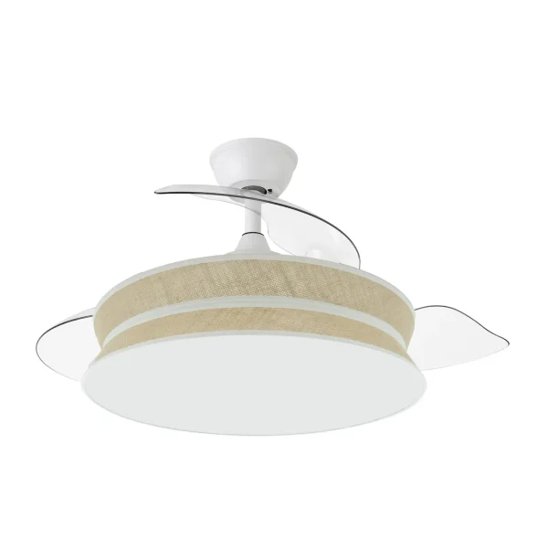 ventilador-techo-retractil-abrila-decor-led-motor-dc-3-aspas-blanco-264390301 Ventilador retráctil Abrila Decor blanco textil saco LED 49-108 cm