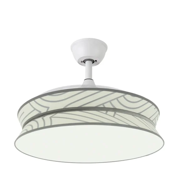 ventilador-techo-retractil-abrila-decor-led-motor-dc-blanco-264390101 Ventilador retráctil Abrila Decor blanco textil lineas LED 49-108 cm