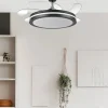 Ventilador retráctil Abrila Esparta Maxi negro luz LED 58-132 cm