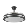 Ventilador retráctil Abrila Esparta Maxi negro luz LED 58-132 cm