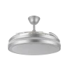 Ventilador retráctil Abrila Esparta Maxi níquel luz LED 58-132 cm