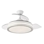 Ventilador retráctil Abrila Esparta Mini blanco luz LED 40-91 cm