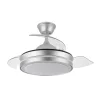 Ventilador retráctil Abrila Esparta Mini plata luz LED 40-91 cm