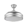 Ventilador retráctil Abrila Esparta Peque plata luz LED 32-72 cm