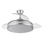Ventilador retráctil Abrila Esparta Plus plata luz LED 50-107 cm