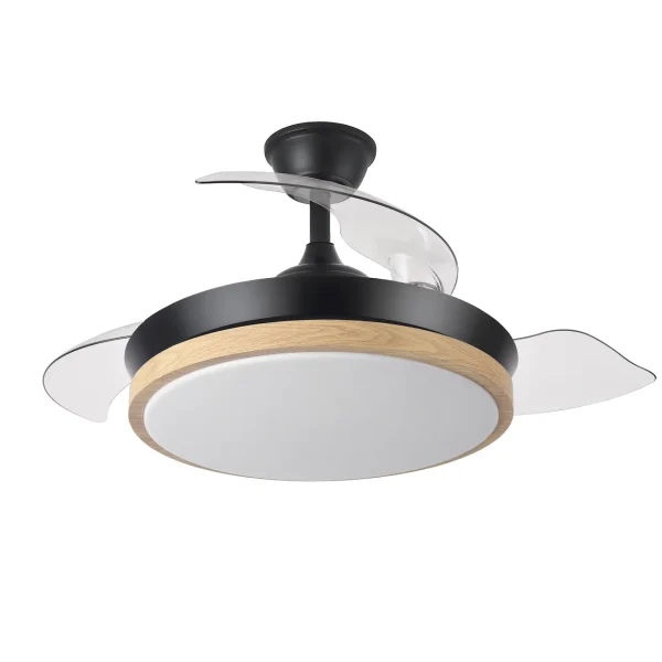 ventilador-techo-retractil-abrila-evros-mini-led-motor-dc-3-aspas-negro-197099088 Ventilador retráctil Abrila Evros Mini negro luz LED 40-91 cm