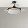 ventilador-techo-retractil-abrila-evros-mini-led-motor-dc-mando-negro-197099088 Ventilador retráctil Abrila Evros Mini negro luz LED 40-91 cm