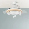 ventilador-techo-retractil-abrila-gladiator-led-mando-app-motor-dc-blanco-madera-242591368 Ventilador retráctil Abrila Gladiator blanco madera LED 50-107 cm