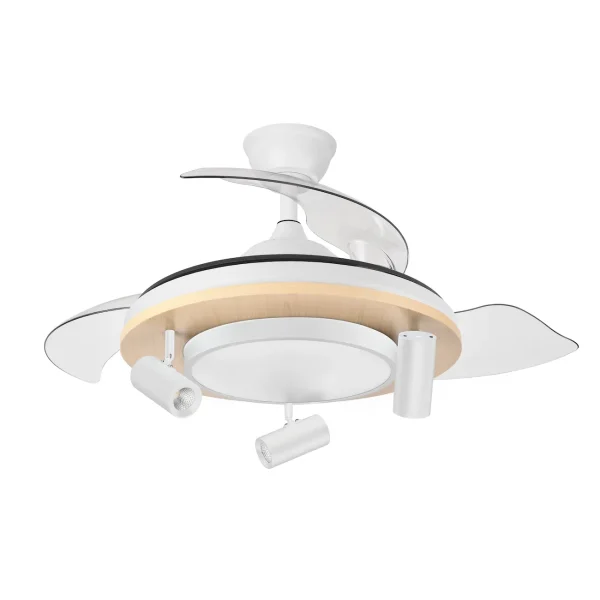 ventilador-techo-retractil-abrila-gladiator-led-motor-dc-mando-blanco-madera-242591368 Ventilador retráctil Abrila Gladiator blanco madera LED 50-107 cm