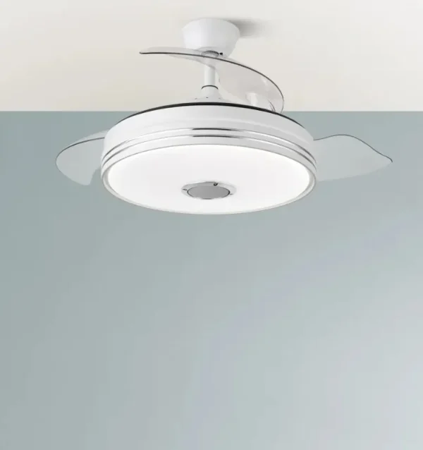 ventilador-techo-retractil-abrila-matanuska-altavoz-led-motor-dc-mando-blanco-142791401 Ventilador retráctil Abrila Matanuska blanco luz LED 55-108 cm