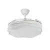 Ventilador retráctil Abrila Nasim blanco luz LED 50-107 cm