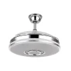 Ventilador retráctil Abrila Noto Cromo luz LED 50-108 cm