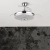 Ventilador retráctil Abrila Noto Cromo luz LED 50-108 cm