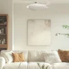 ventilador-techo-retractil-abrila-papiro-led-motor-dc-mando-blanco-212591301 Ventilador retráctil Abrila Papiro blanco luz LED 48-107 cm