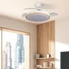 Ventilador retráctil Abrila Parlatore blanco madera luz LED 48-107 cm