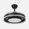 Ventilador retráctil Abrila Pitufo negro luz LED 50-107 cm