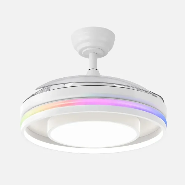 ventilador-techo-retractil-abrila-pitufo-led-motor-dc-blanco-242891368 Ventilador retráctil Abrila Pitufo blanco luz LED 50-107 cm
